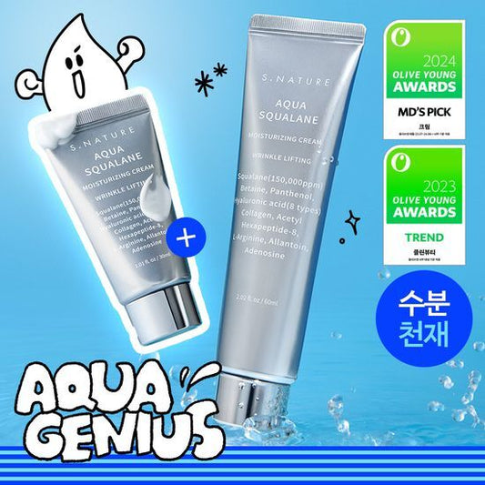 [Sale~9.30] S.Nature Aqua Squalane角鯊烷補濕面霜 (60+30ml)